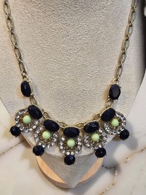 J.Crew Crystal Rhinestone Bib Statement Necklace